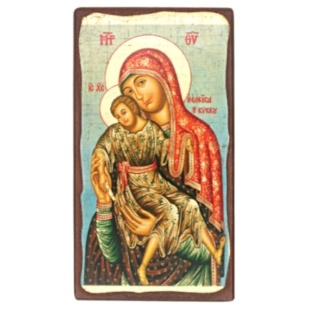Icon of Virgin Mary Eleousa - Mercy Giving of Kykkos, Christian Artwork