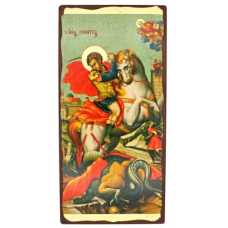 Saint George aged edge icon – Religious Icons